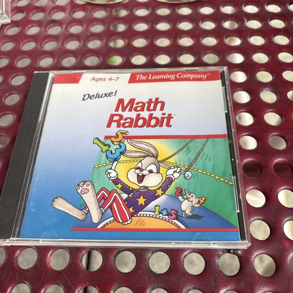 Deluxe! Math Rabbit Ages 4-7 PC CD-ROM Windows The Learning Co